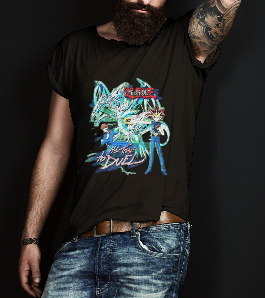 Yu Gi Oh Master Duel It's Time To Duel Blue Eyes White Dragon Yugi Kaiba T-Shirt