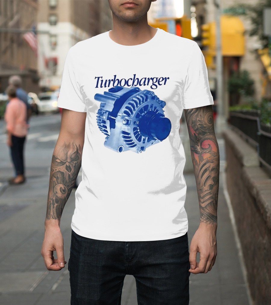 Turbocharger Alternator Blue Highlight T-Shirt