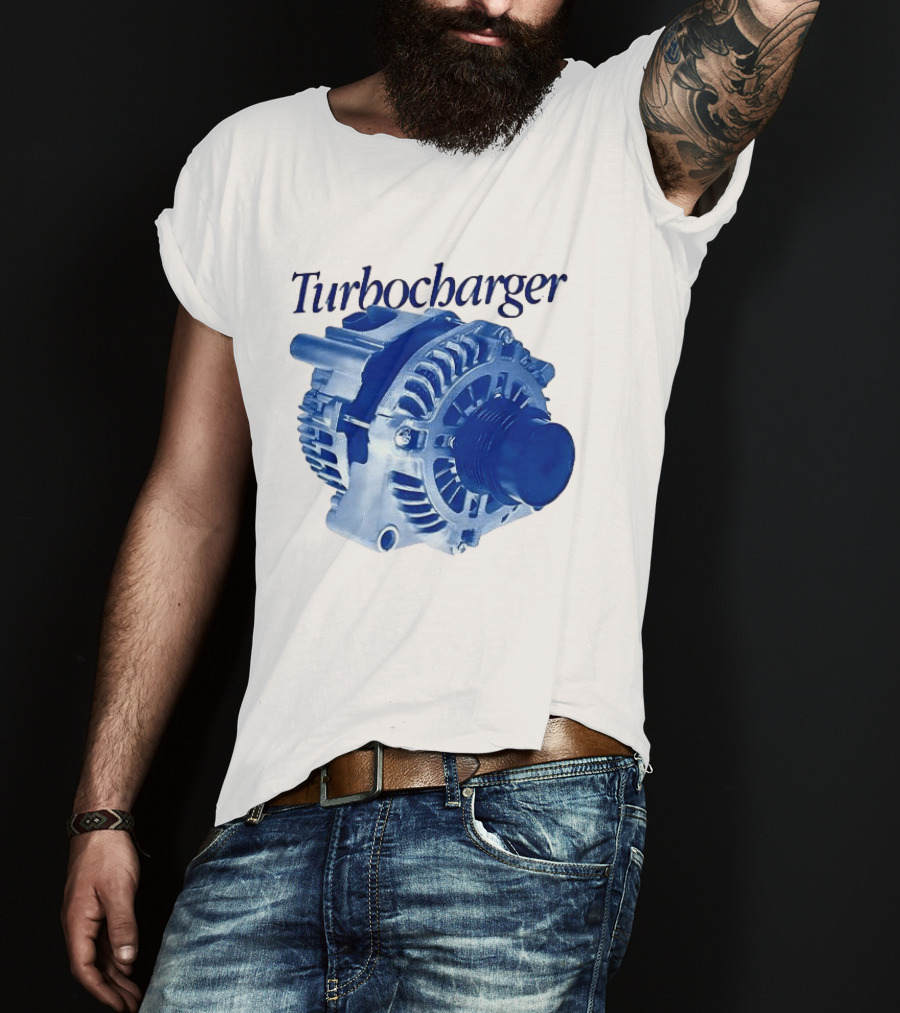 Turbocharger Alternator Blue Highlight T-Shirt