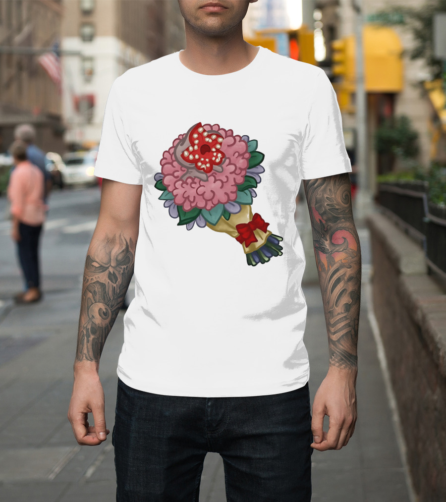 Demodog Valentine Bouquet Flowers Stranger Things Horror T-Shirt