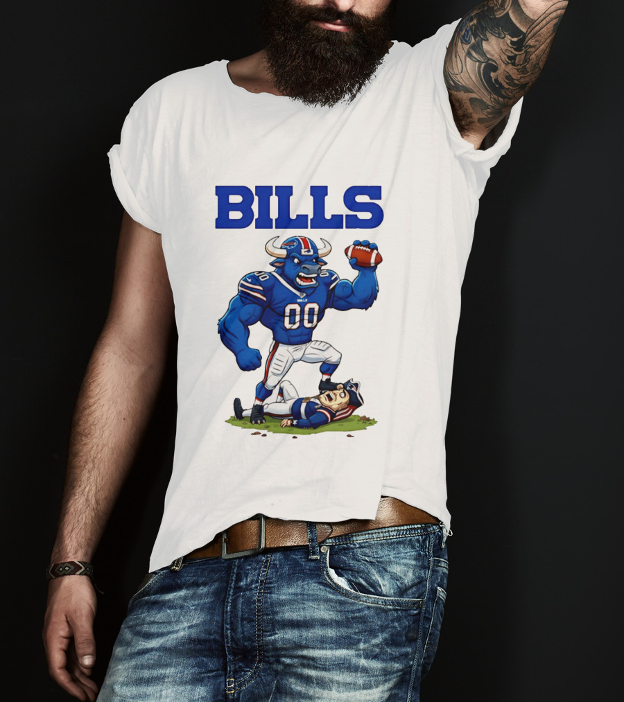 Buffalo Bills Vs New England Patriots Rivalry Comic Character Victory T-Shirt