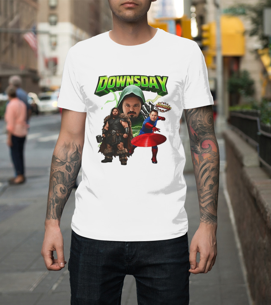 Donwsday Assemble Domesday X Down Syndrome Superhero T-Shirt
