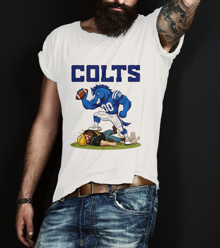 Colts Football Rivalry Humor Vs Steelers Comic T-Shirt