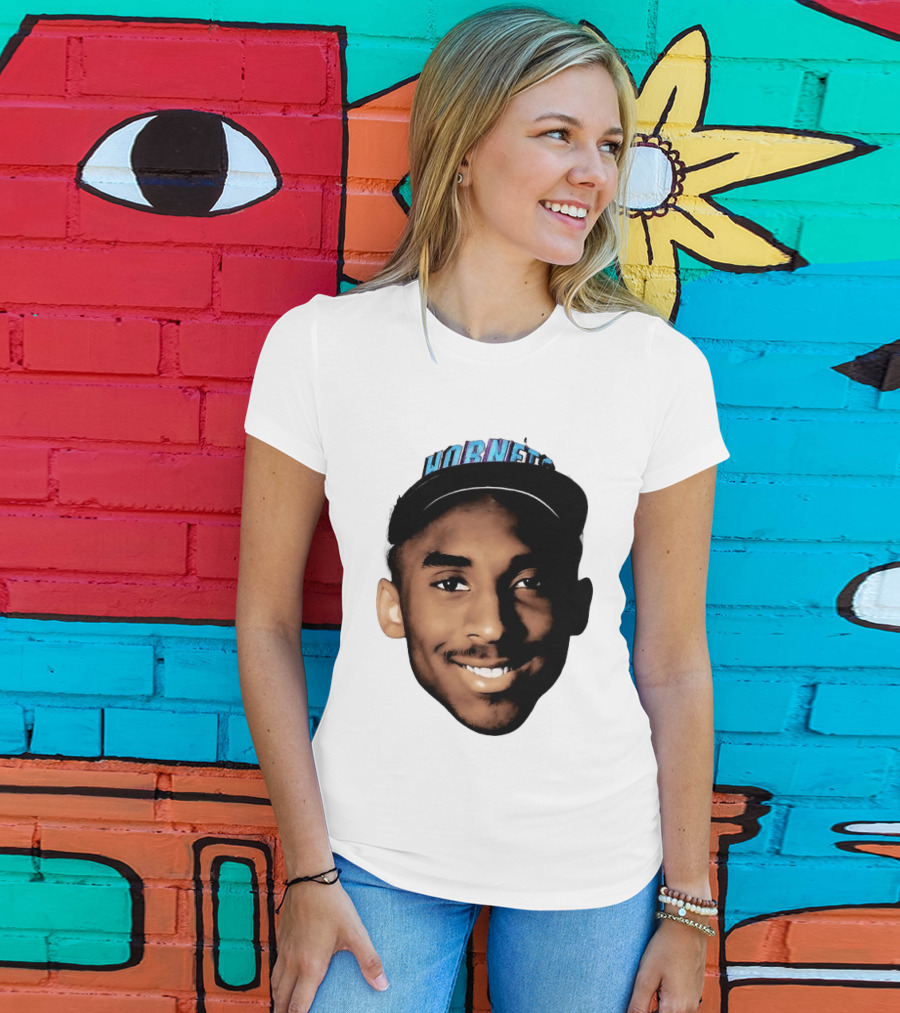 Kobe Bryant Draft Day Hornets Cap Big Face T-Shirt