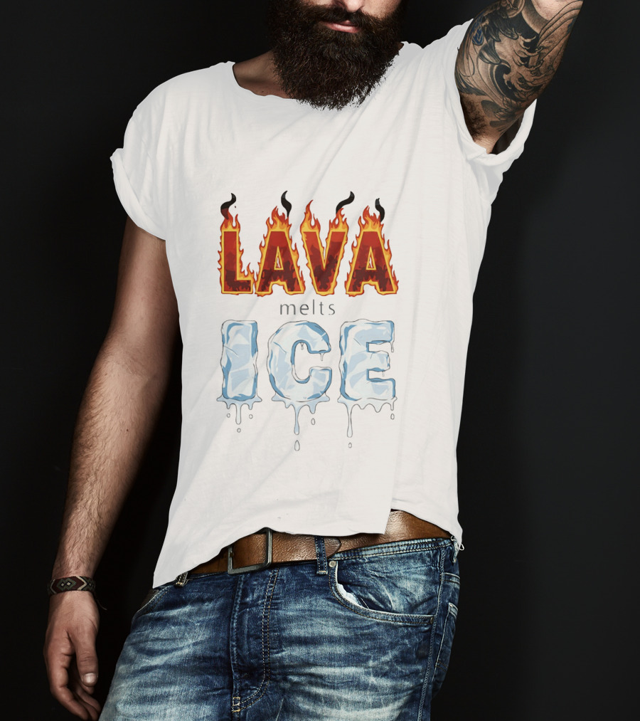 Lava Melts Ice 2026 Flame And Ice T-Shirt