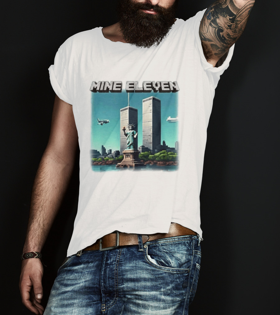 Mine Eleven Statue Of Liberty World Trade Center New York City T-Shirt