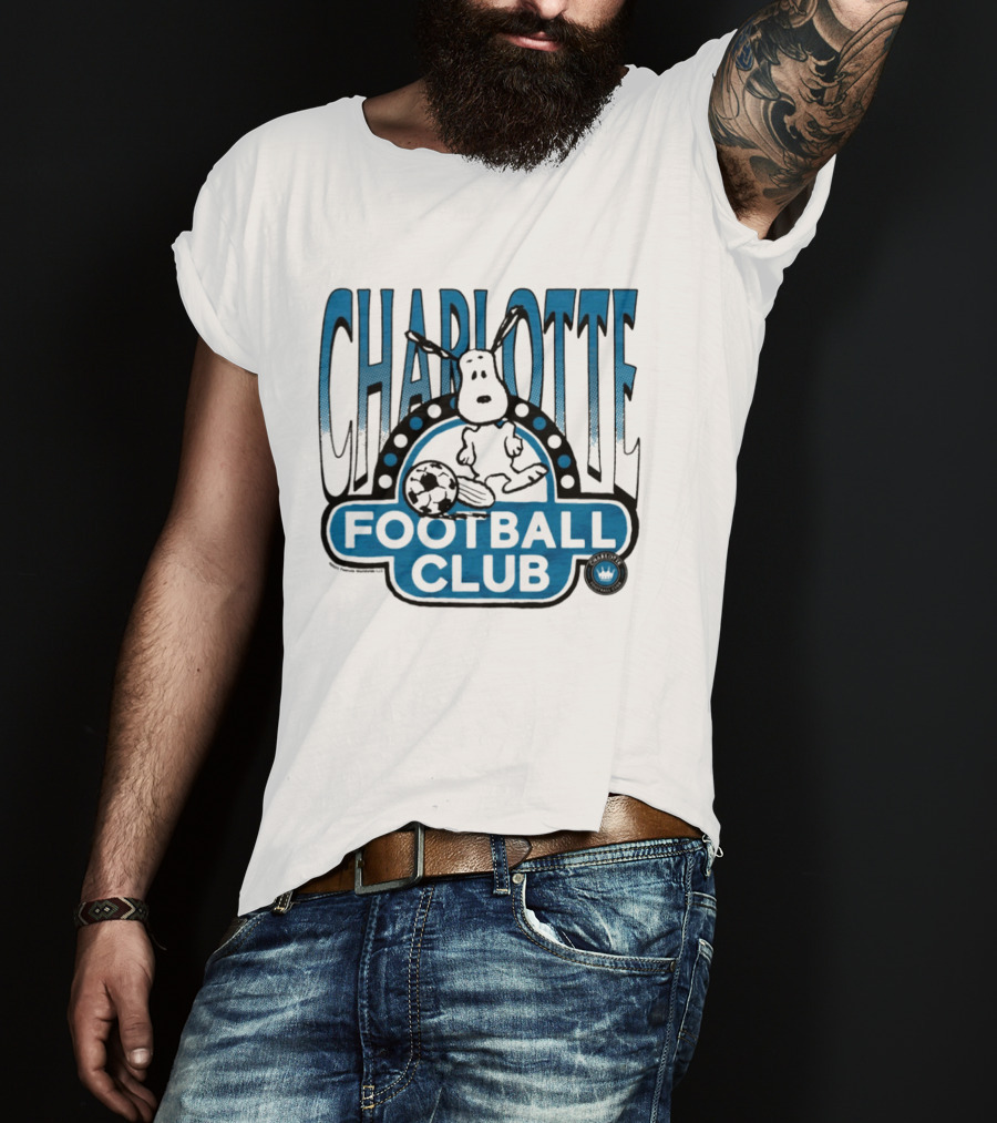 Peanuts Snoopy Charlotte Football Club Soccer Collaboration T-Shirt
