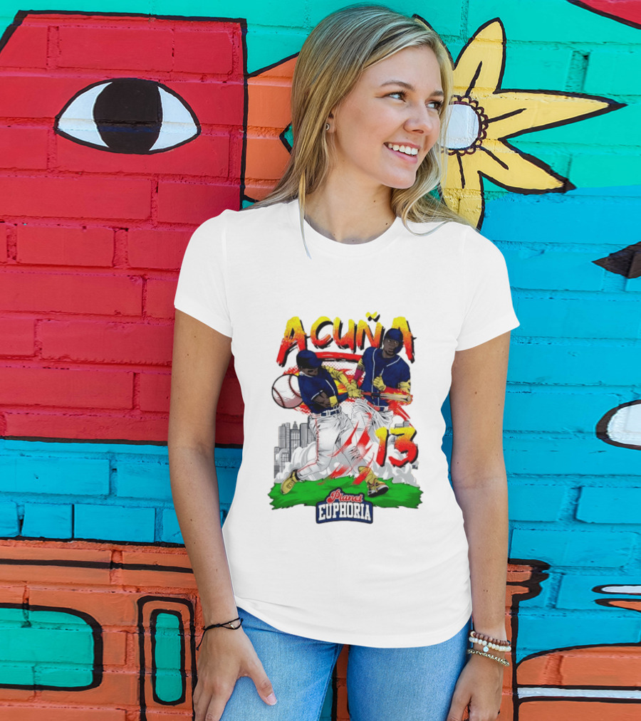 Ronald Acuña Jr Planet Euphoria Number 13 Baseball T-Shirt