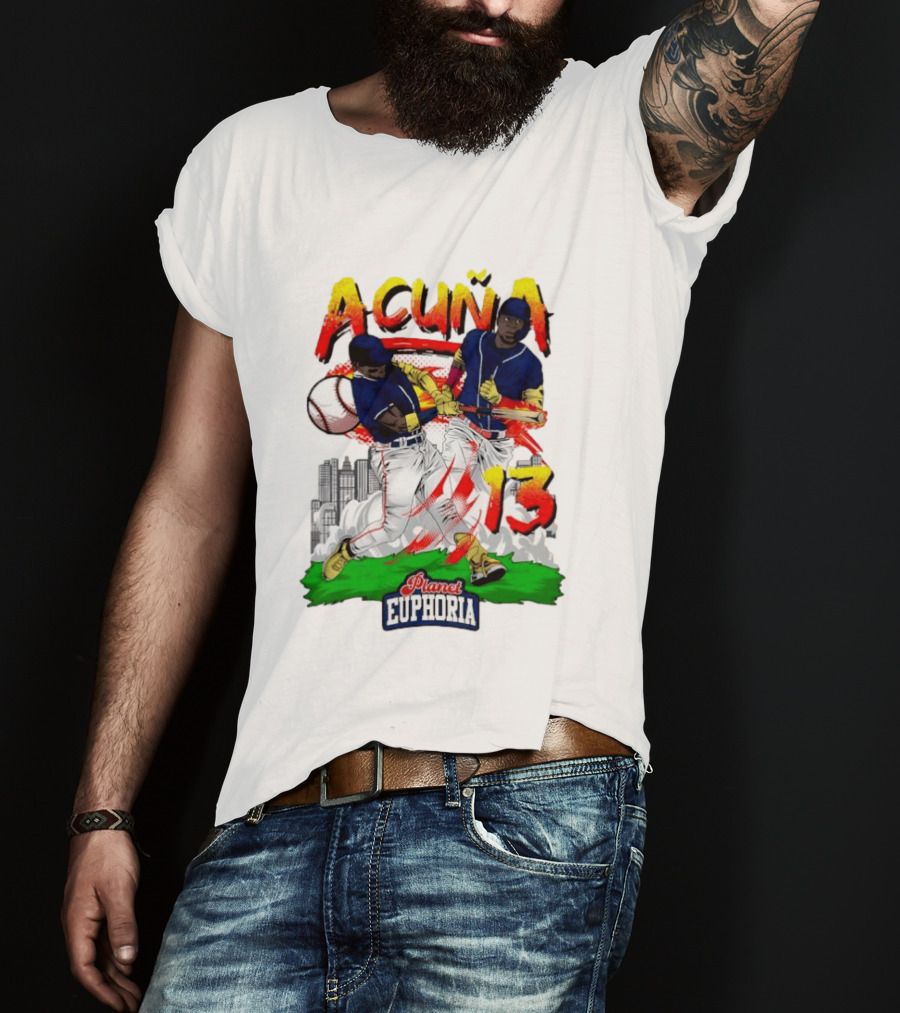 Ronald Acuña Jr Planet Euphoria Number 13 Baseball T-Shirt