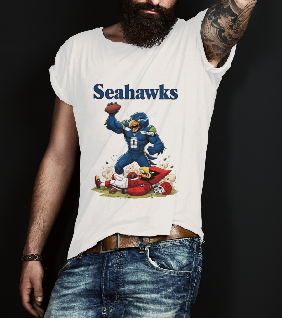 Seattle Seahawks Vs Arizona Cardinals Rivalry Victory Celebration T-Shirt