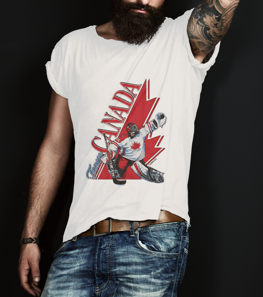 Team Canada Hockey Goalie Maple Leaf T-Shirt