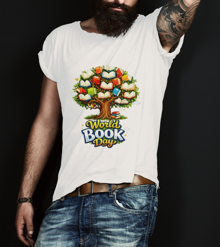 World Book Day Tree Of Knowledge With Books T-Shirt