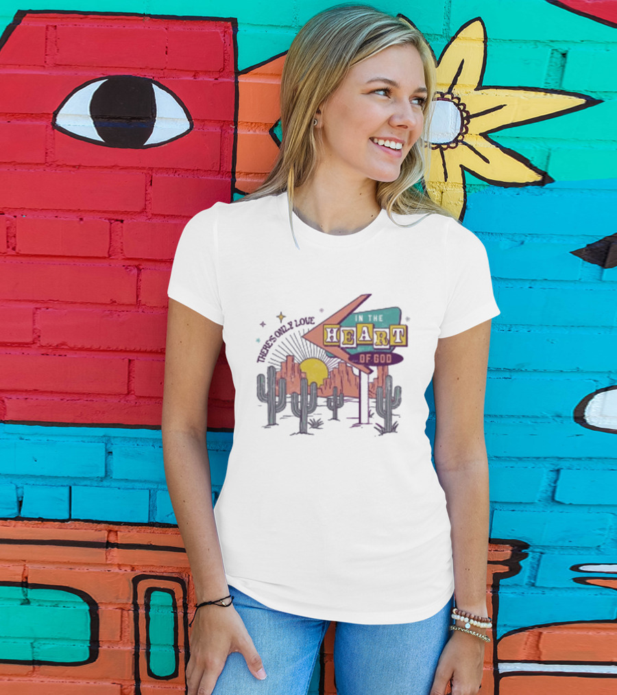 Zach Williams There's Only Love Heart Of God Desert Cactus Sunset T-Shirt