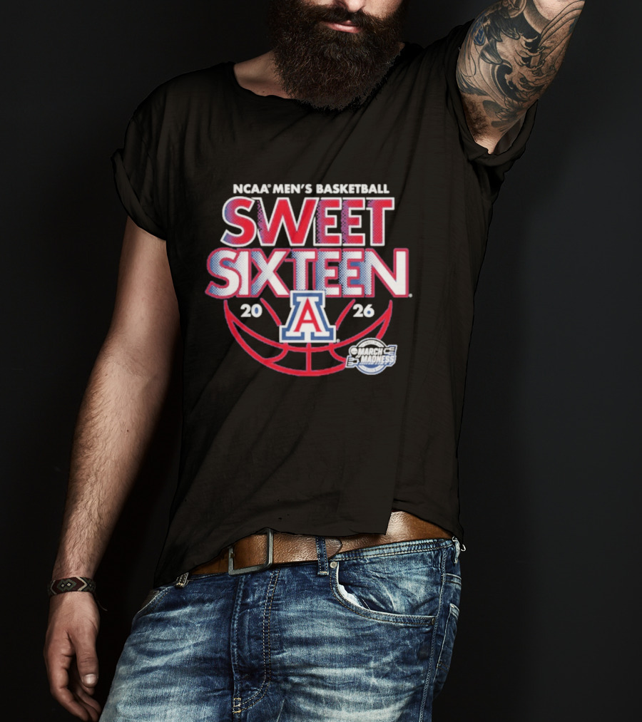 NCAA Men's Basketball Arizona Sweet Sixteen March Madness 2026 T-Shirt
