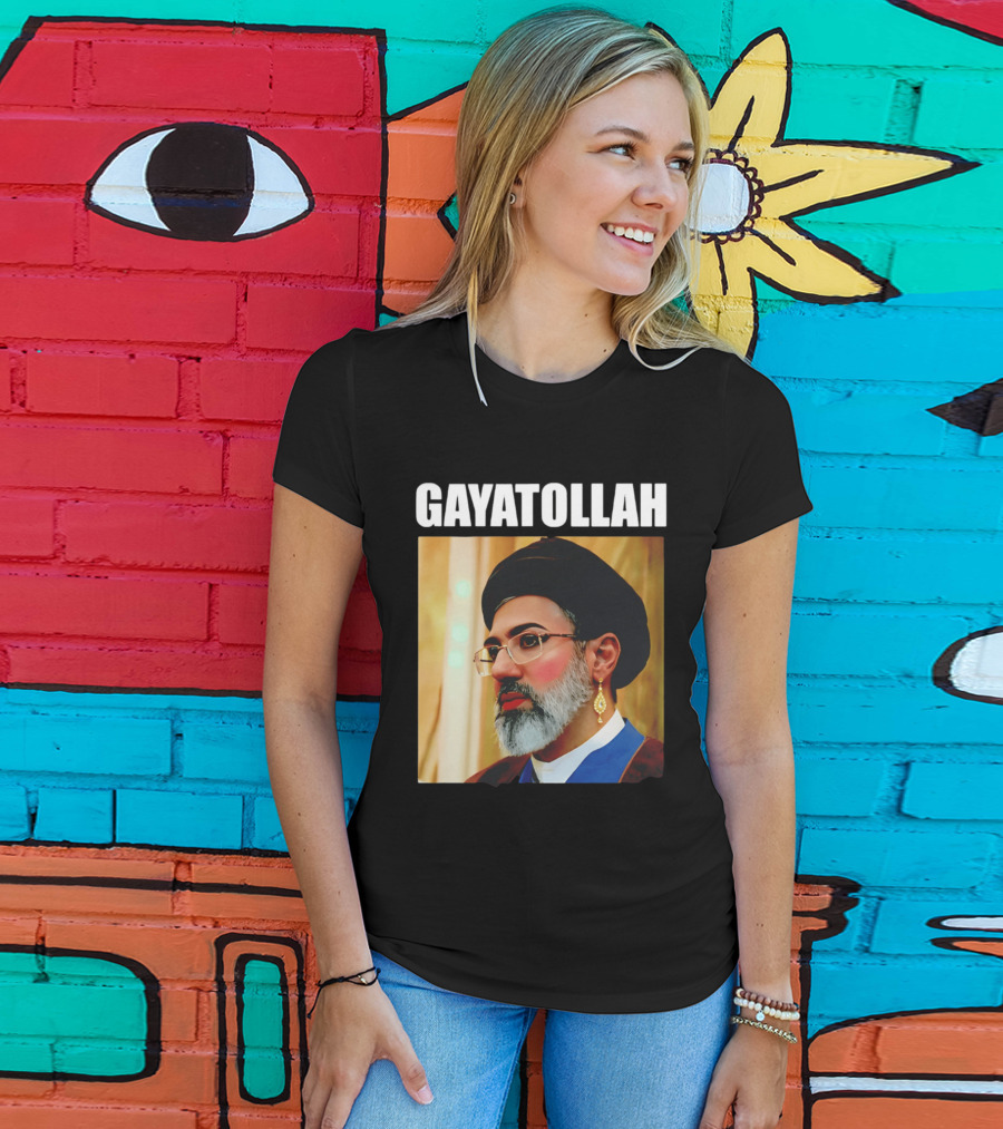 GAYATOLLAH Meme Featuring Mojtaba Khamenei Parody With Jewelry And Makeup T-Shirt