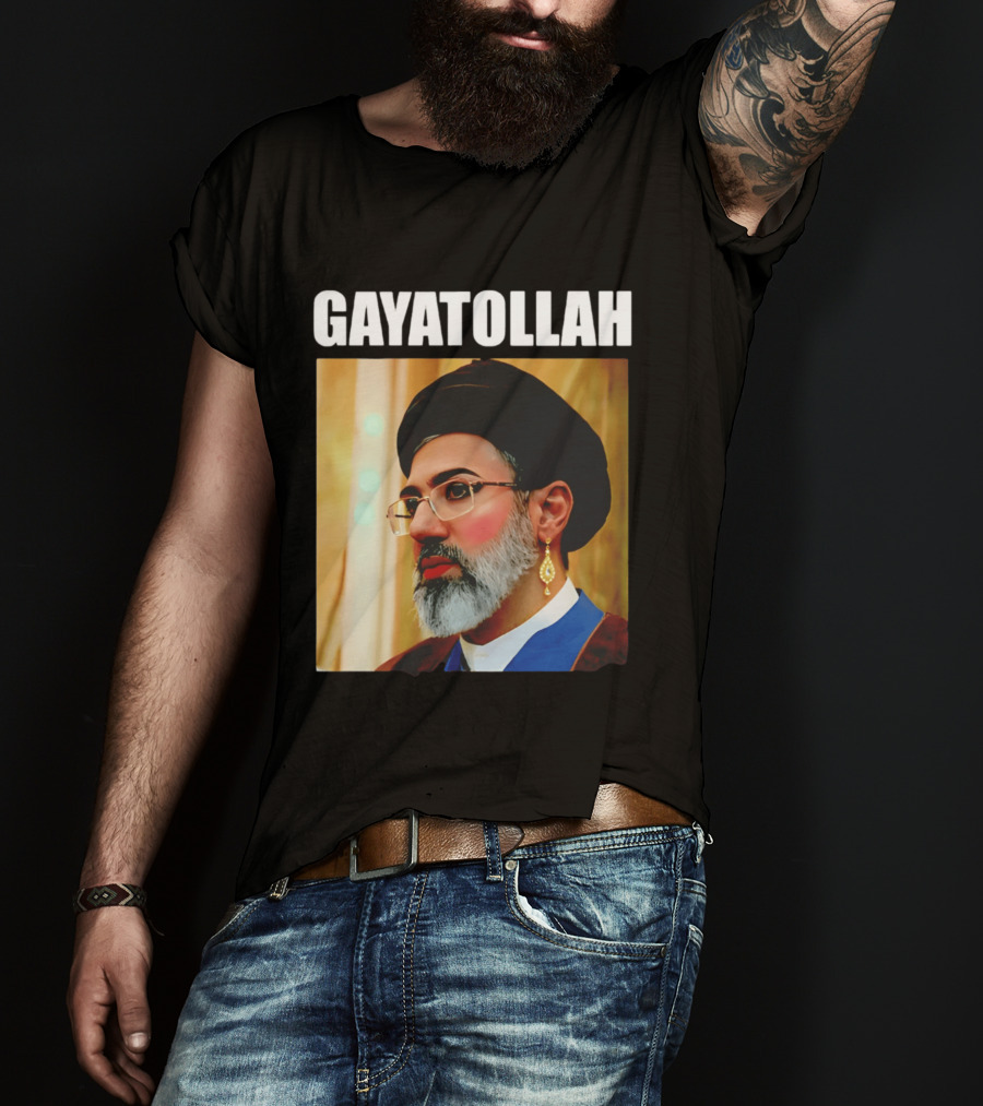 GAYATOLLAH Meme Featuring Mojtaba Khamenei Parody With Jewelry And Makeup T-Shirt