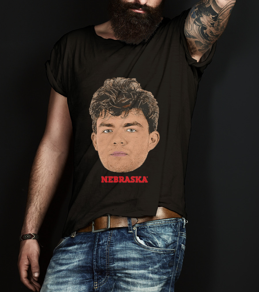 Henry Burt Nebraska Cornhuskers Big Head Face Cutout T-Shirt