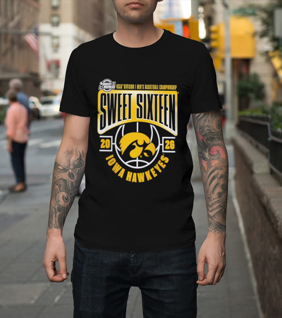 2026 Iowa Hawkeyes NCAA Basketball Sweet Sixteen March Madness Tournament T-Shirt