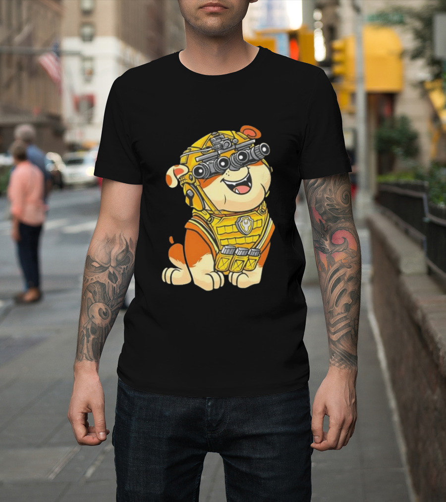 Rubble Construction Paw Patrol Dog Night Vision Goggles T-Shirt