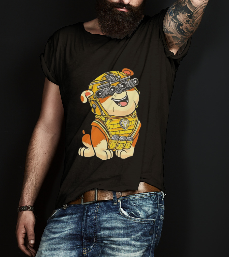 Rubble Construction Paw Patrol Dog Night Vision Goggles T-Shirt