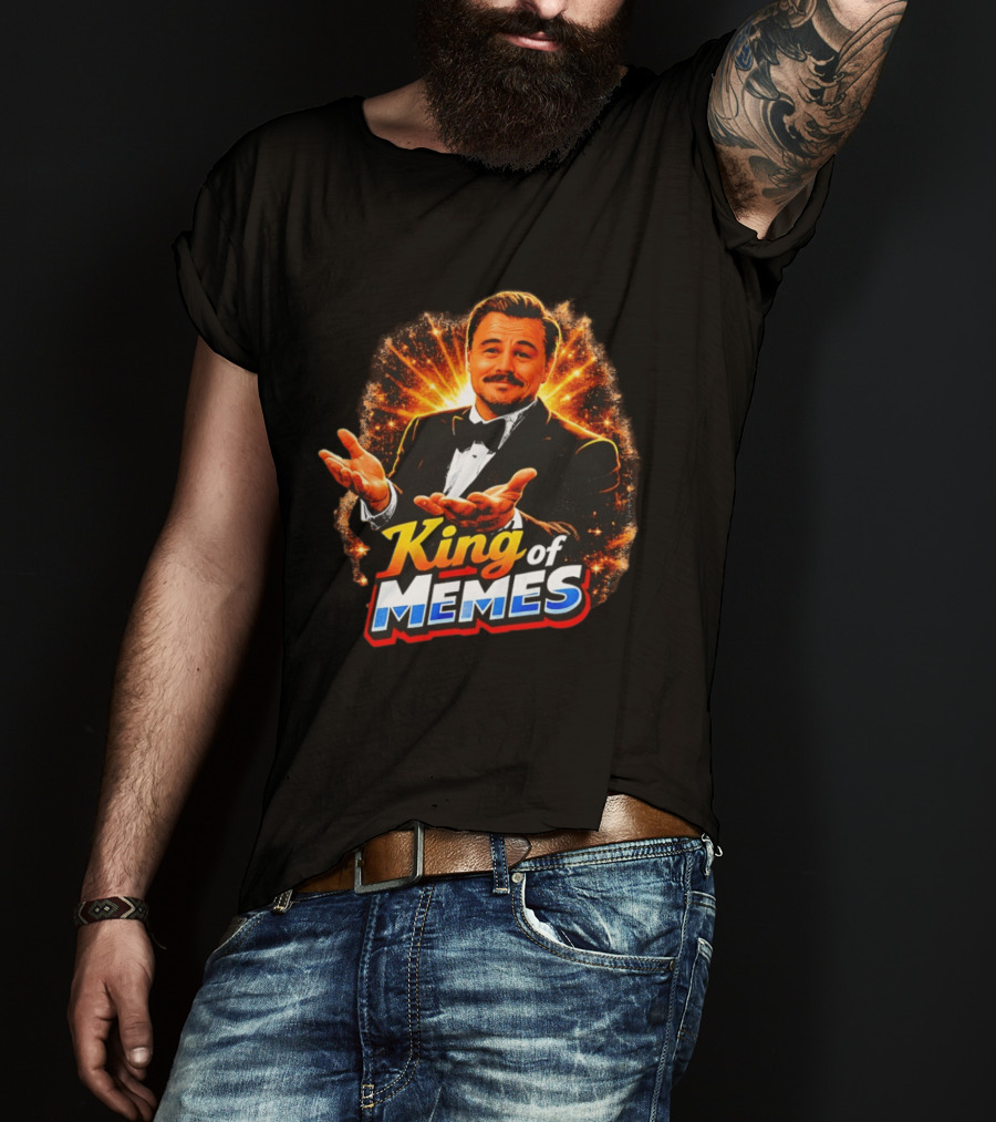 King Of Memes Leonardo DiCaprio Tuxedo Gesture Meme T-Shirt