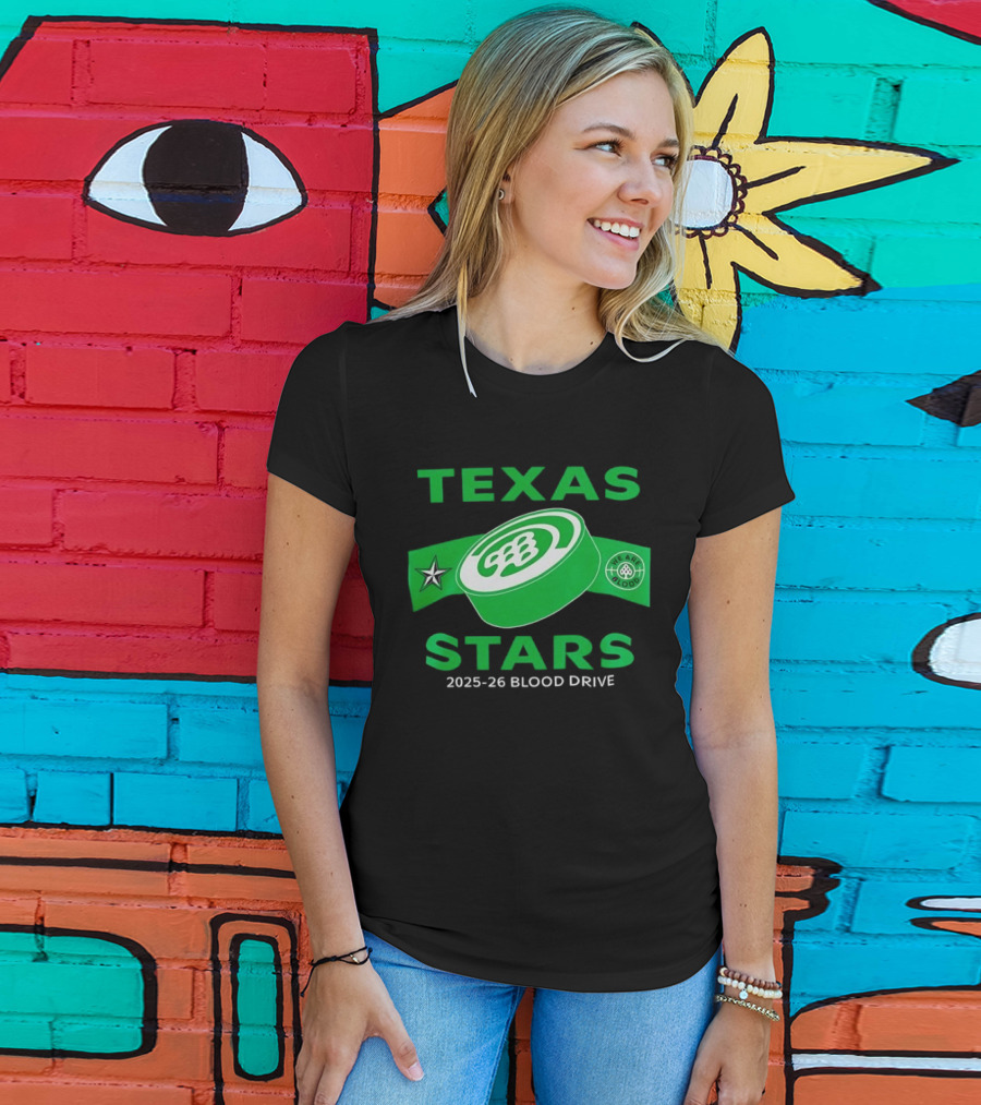 Texas Stars 2025 2026 Blood Drive Hockey Band T-Shirt