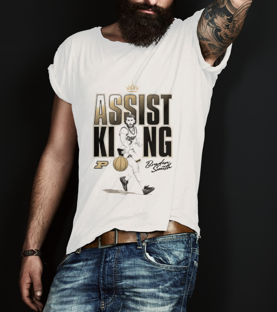 Braden Smith Assist King Purdue Basketball Caricature T-Shirt