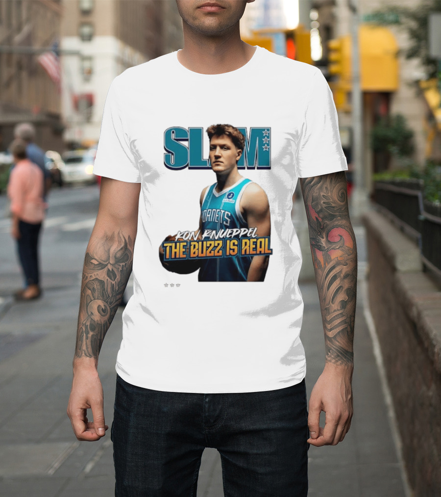 SLAM Kon Knueppel The Buzz Is Real Hornets Basketball T-Shirt