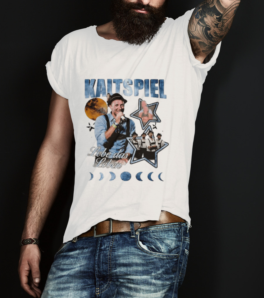 Kaltspiel Lebe Das Leben Moon Phases Band Performance T-Shirt