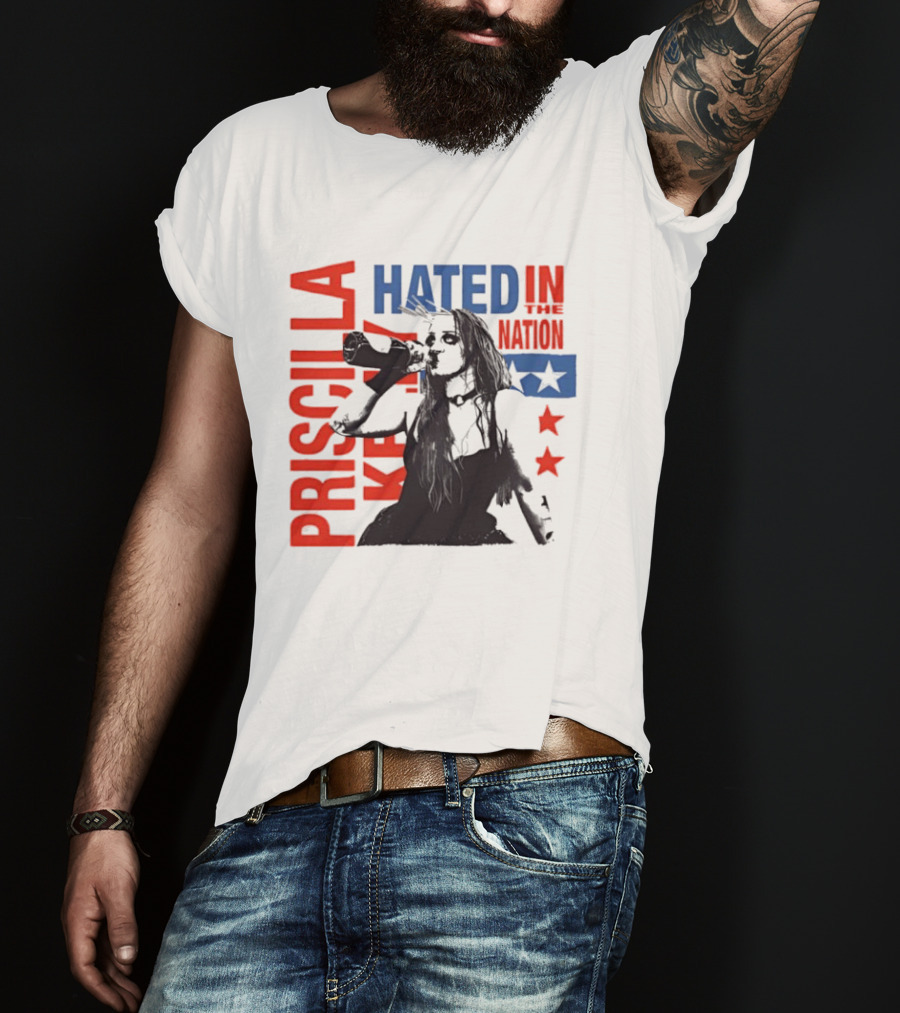 Priscilla Kelly NXT Hated In The Nation Bold Red And Blue T-Shirt