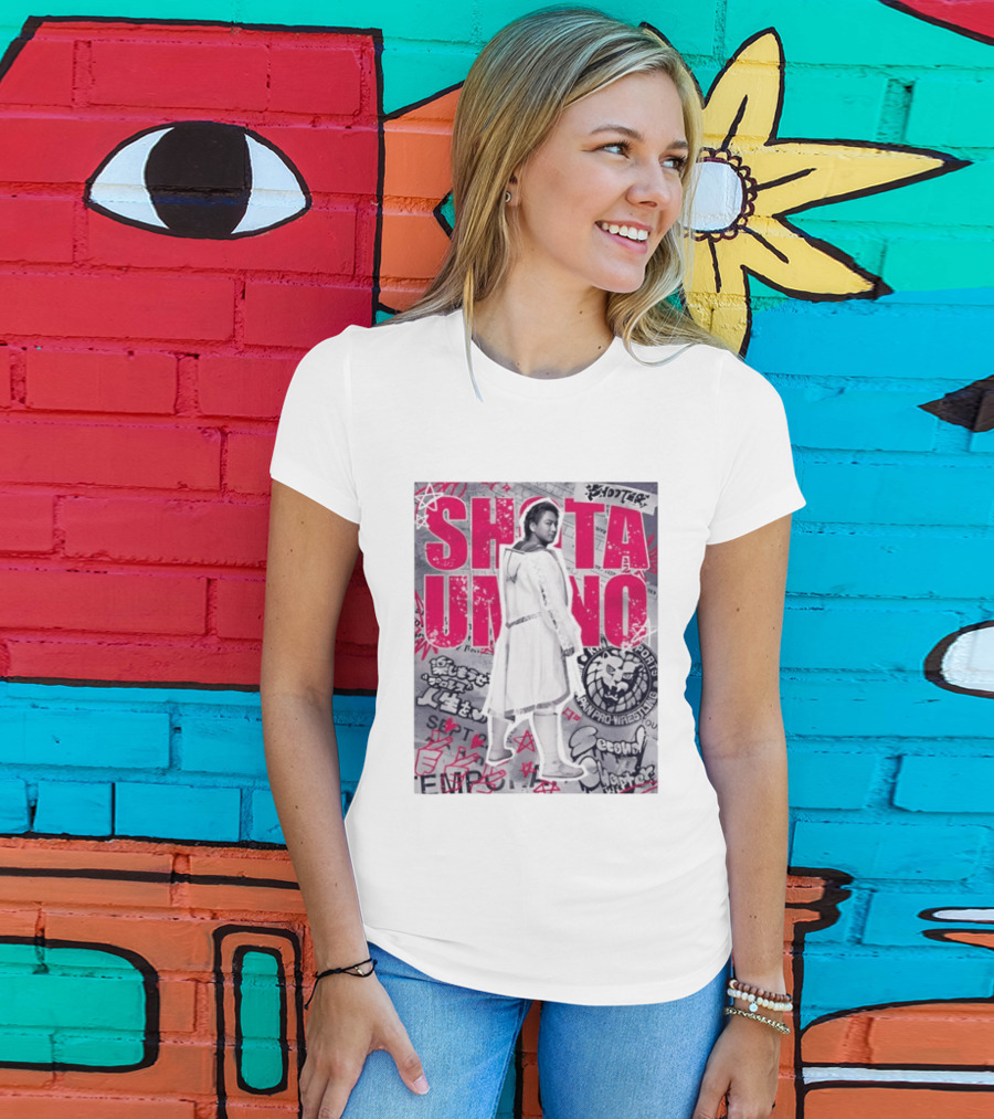 Shota Umino New Japan Pro Wrestling Graffiti Style Banner T-Shirt