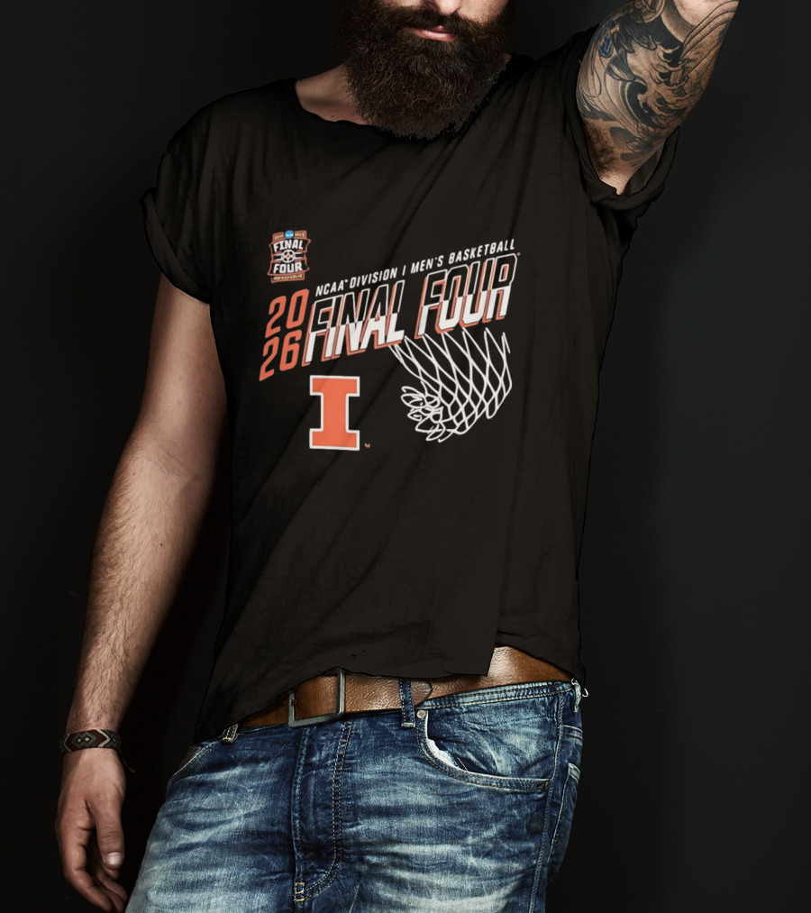 Illinois Fighting Illini NCAA Division I Men's Basketball Final Four 2026 T-Shirt