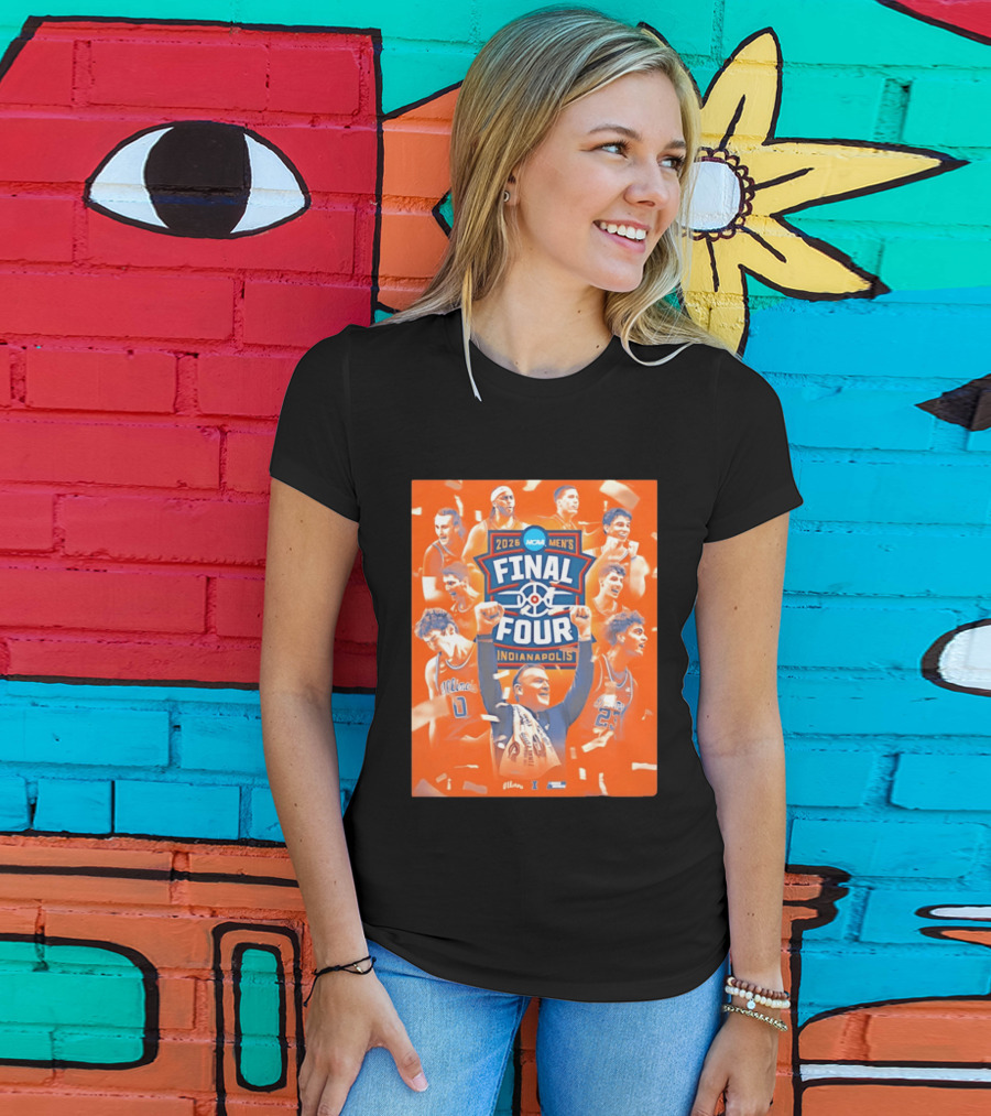 2026 NCAA Men's Final Four Indianapolis Illinois Illini Basketball T-Shirt