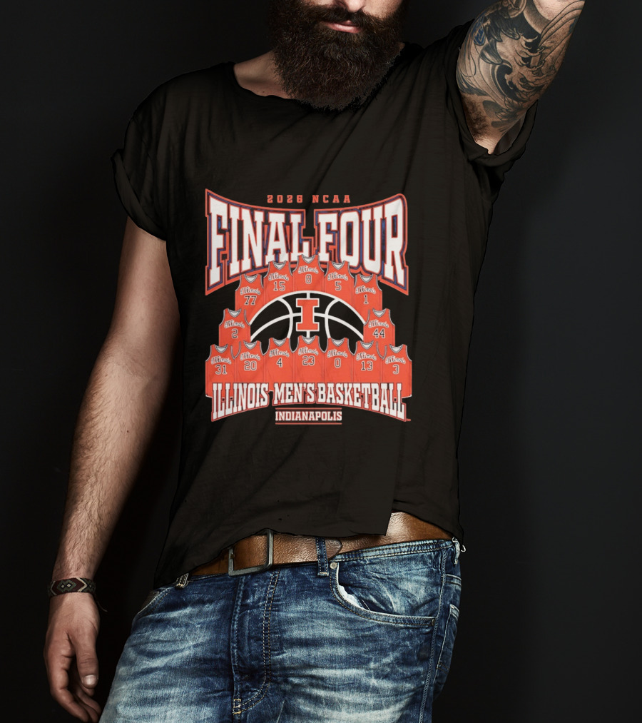 2026 NCAA Final Four Illinois Men's Basketball Indianapolis T-Shirt