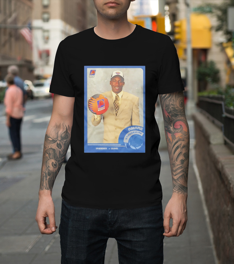 Amar'e Stoudemire Phoenix Suns Basketball Card 2002 Rookie NBA Trading Collectible T-Shirt