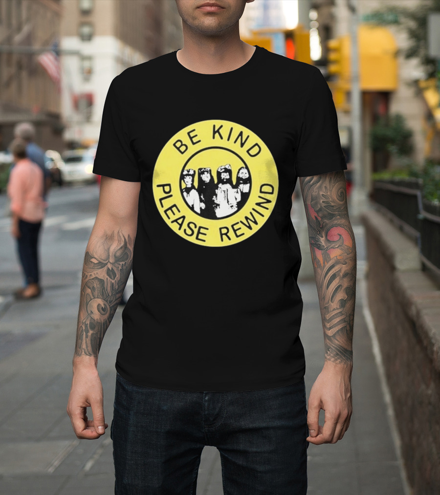 Be Kind Please Rewind Puppet Combo Yellow Circle T-Shirt