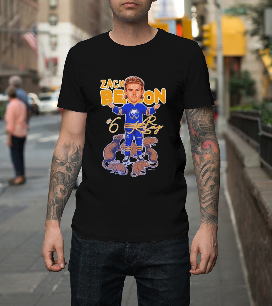 Zach Benson Buffalo Sabres Rat King #6 T-Shirt