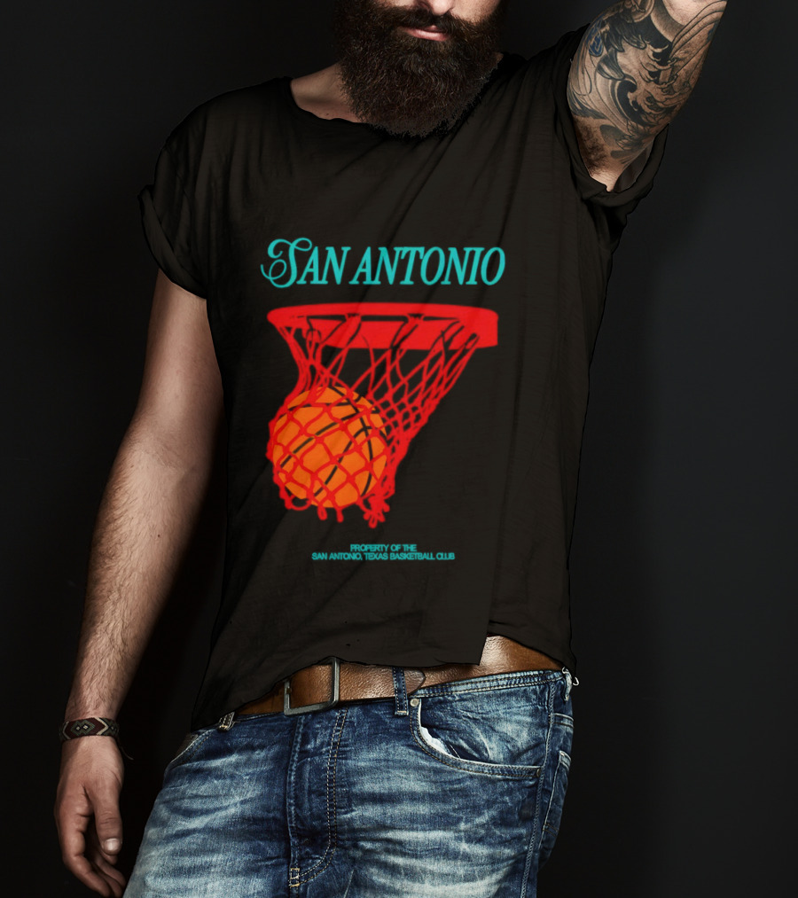 San Antonio Spurs Basketball Property Of The San Antonio Texas Basketball Club T-Shirt