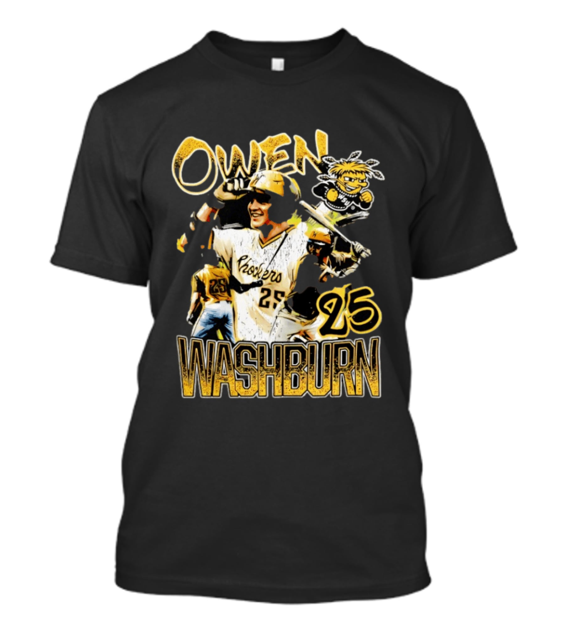 Owen Washburn Wichita State Shockers Baseball Celebration 25 T-Shirt