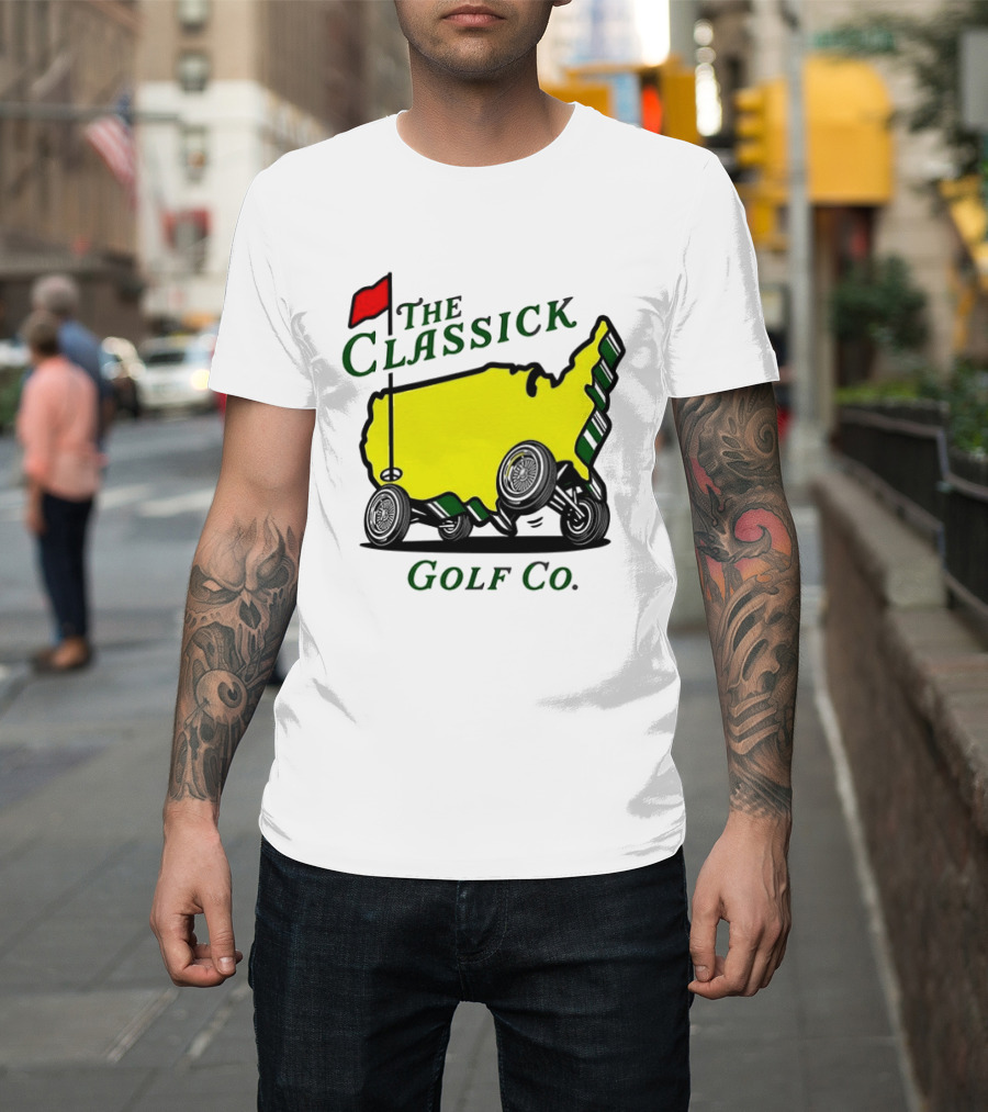 The Classick Golf Co Masters USA Map Golf Cart T-Shirt