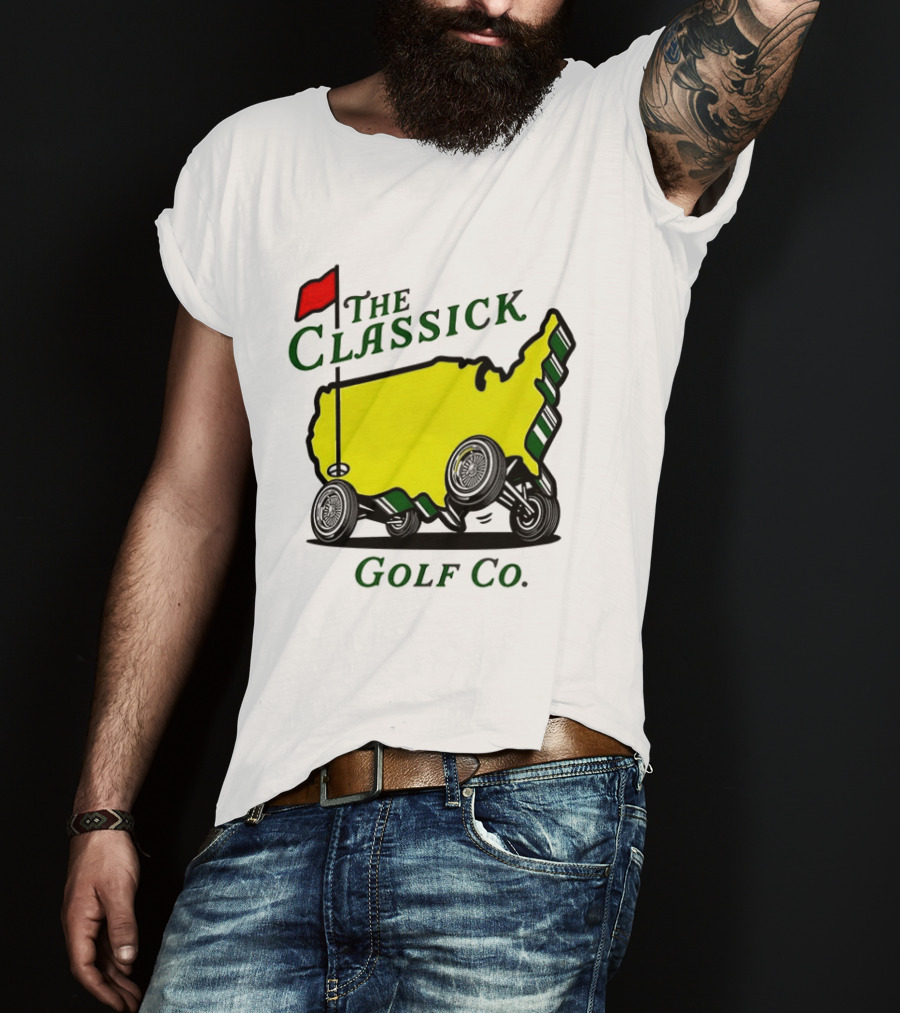 The Classick Golf Co Masters USA Map Golf Cart T-Shirt