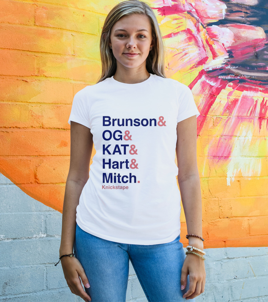 Brunson OG KAT Hart Mitch New York Knicks Knickstape T-Shirt
