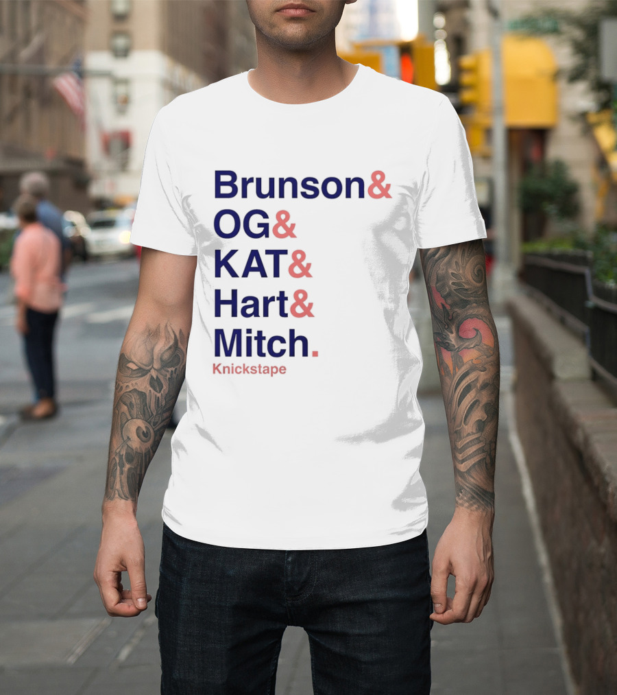 Brunson OG KAT Hart Mitch New York Knicks Knickstape T-Shirt