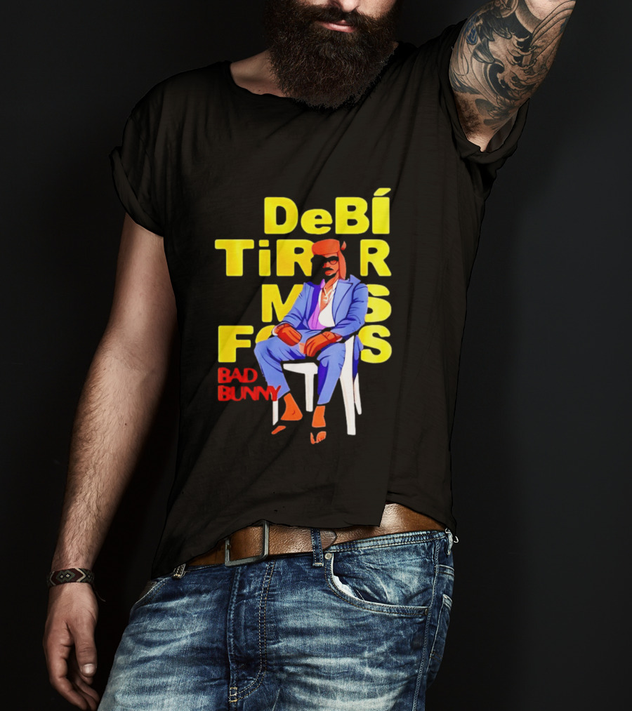 Bad Bunny DeBí Tirar Más Fotos Cartoon Style 2026 World Tour T-Shirt