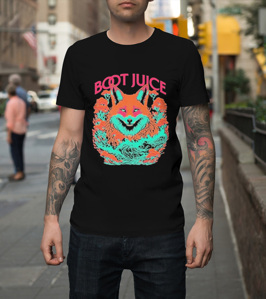 Boot Juice Psychedelic Neon Fox T-Shirt