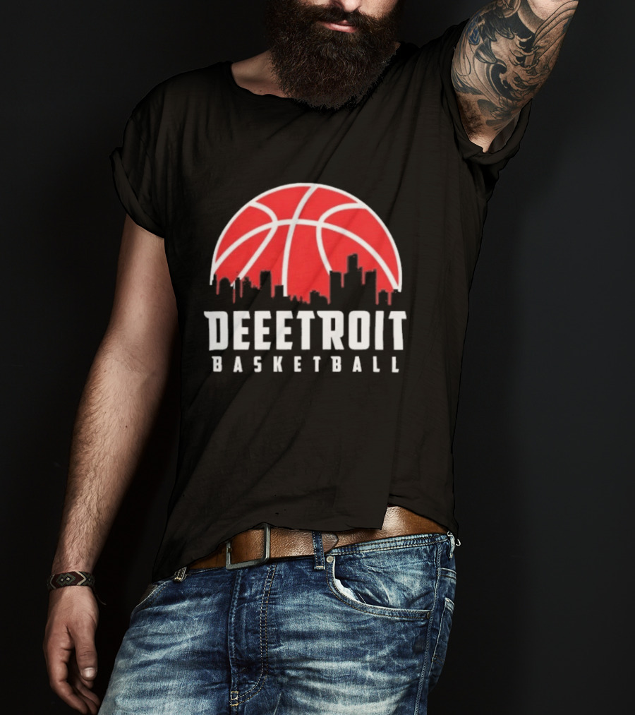 Deeetroit Basketball Cityline Detroit Pistons 2026 T-Shirt