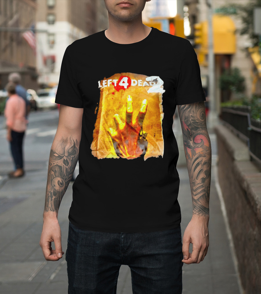 Left 4 Dead 2 Zombie Hand Iconic Horror Game T-Shirt