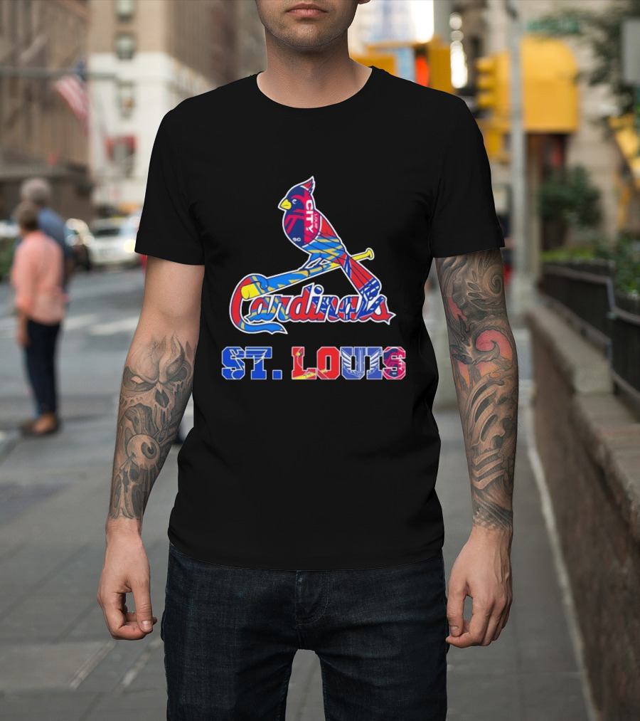 St Louis Cardinals City Soccer Blue And Red Sports Teams T-Shirt