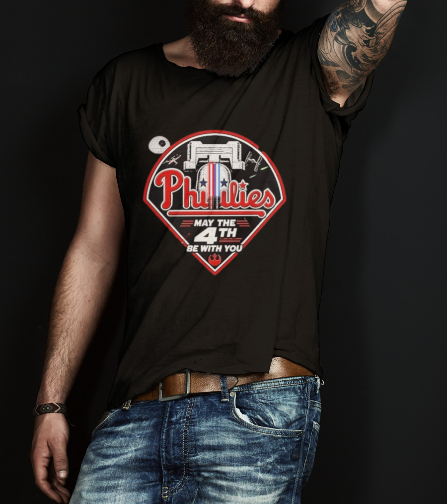 Phillies Star Wars May The 4th Be With You T-Shirt