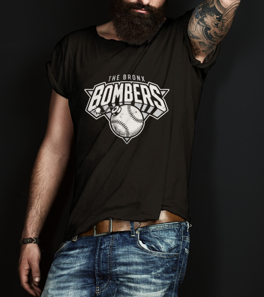 The Bronx Bombers Baseball Basketball Mashup New York Knicks T-Shirt